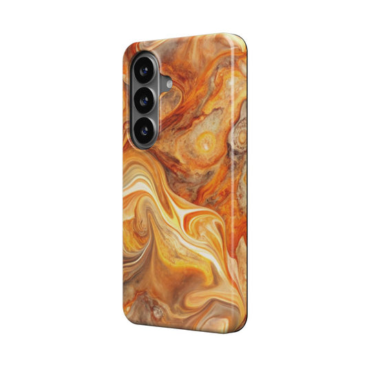Magnetische Handyhülle Liquid Flow Amber Storm Design