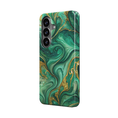 Magnetische Handyhülle Liquid Flow Emerald Design