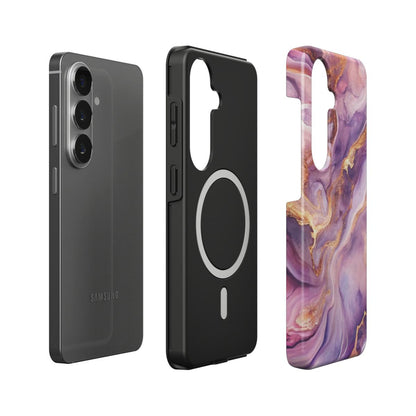 Stoßfeste Dual-Layer Handyhülle Seitenansicht Amethyst Drift