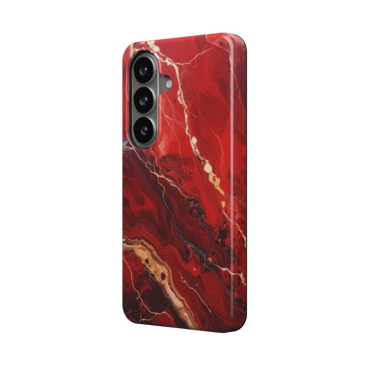 Magnetische Handyhülle Red Fusion Marmor-Design Vorderansicht