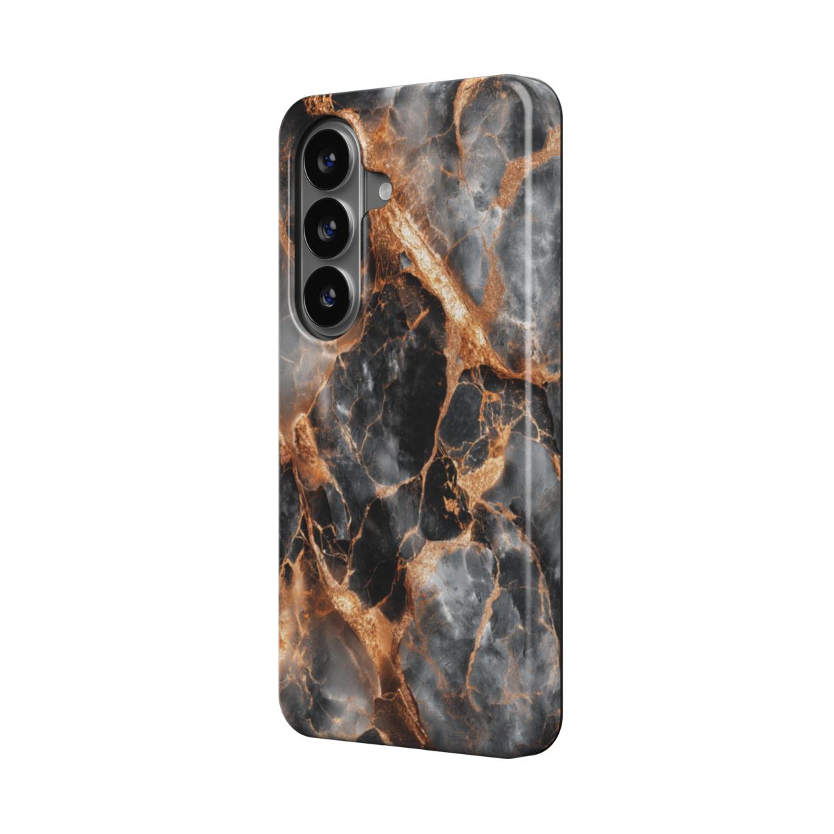Magnetische Handyhülle Obsidian Flame Marmor-Design Vorderansicht