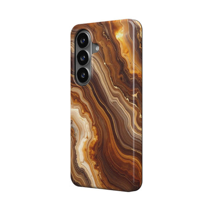 Magnetische Handyhülle Amber Flow Marmor-Design Vorderansicht