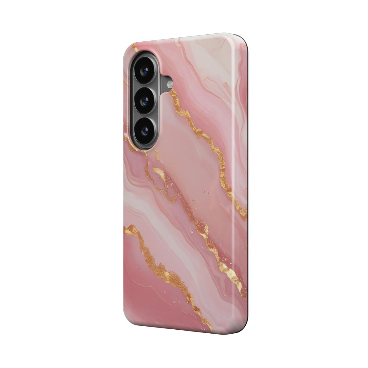 Magnetische Handyhülle Golden Blush Marmor-Design Vorderansicht