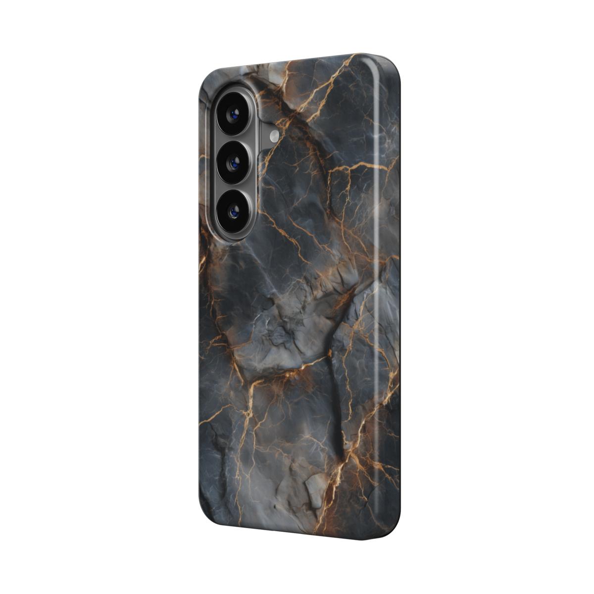 Magnetische Handyhülle Obsidian Veins Marmor-Design Vorderansicht