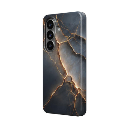 Magnetische Handyhülle Obsidian Blaze Marmor-Design Vorderansicht