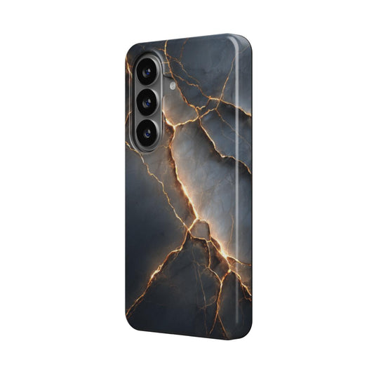 Magnetische Handyhülle Obsidian Blaze Marmor-Design Vorderansicht