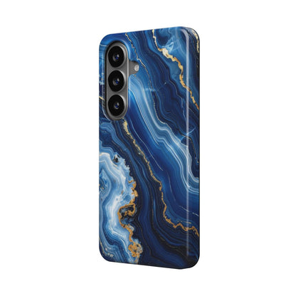 Magnetische Handyhülle Azure Rift Marmor-Design Vorderansicht