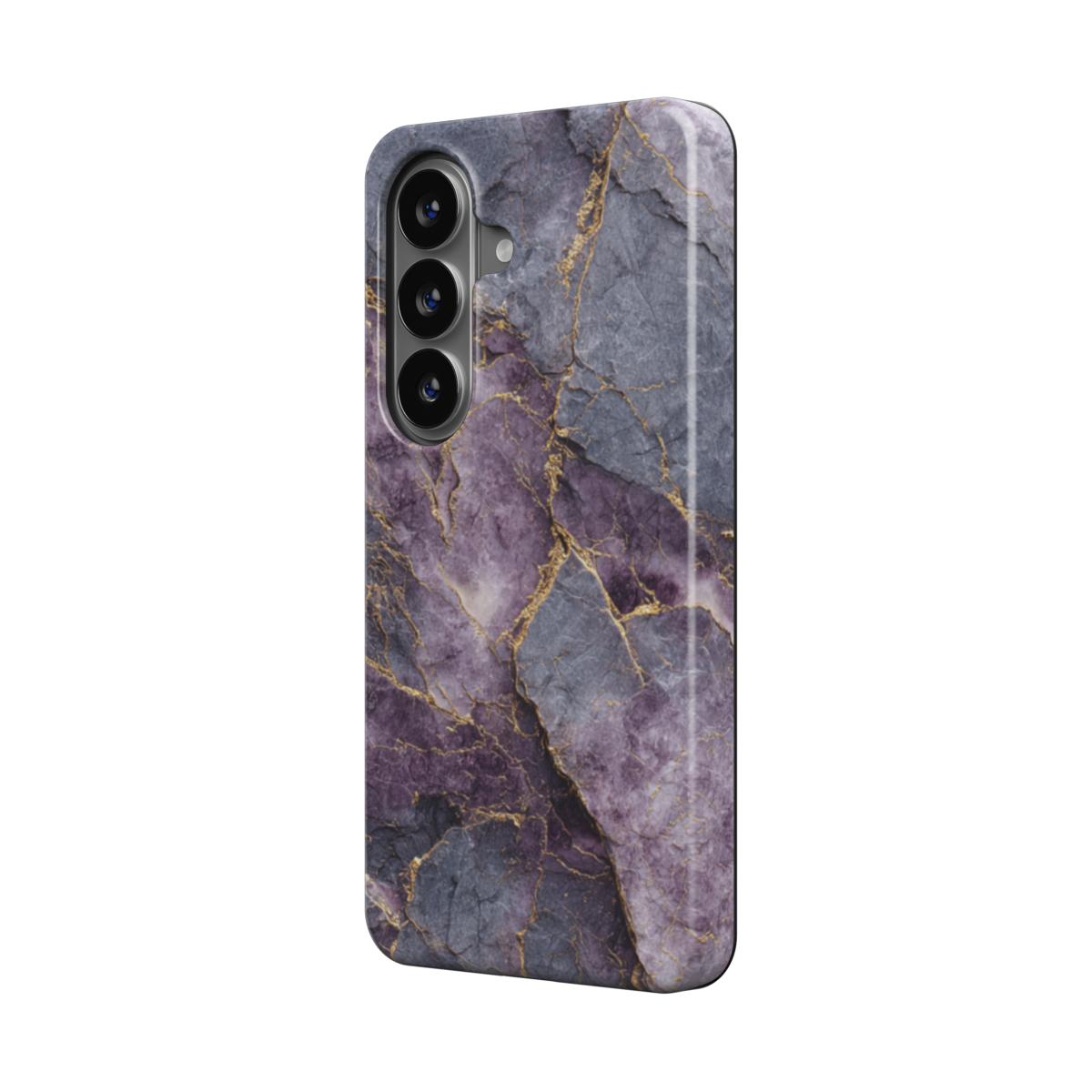 Magnetische Handyhülle Violet Veins Marmor-Design Vorderansicht