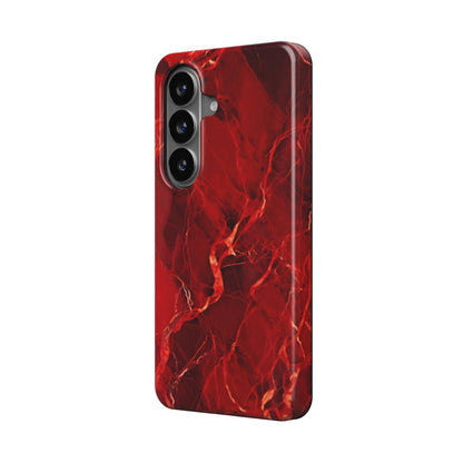 Magnetische Handyhülle Marmor Rot Vorderansicht