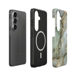 Magnetische Handyhülle – „Golden Sage“ Marmor-Design