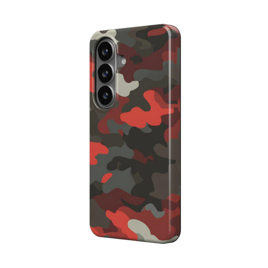 Magnetische Handyhülle Camouflage Dark Red Design
