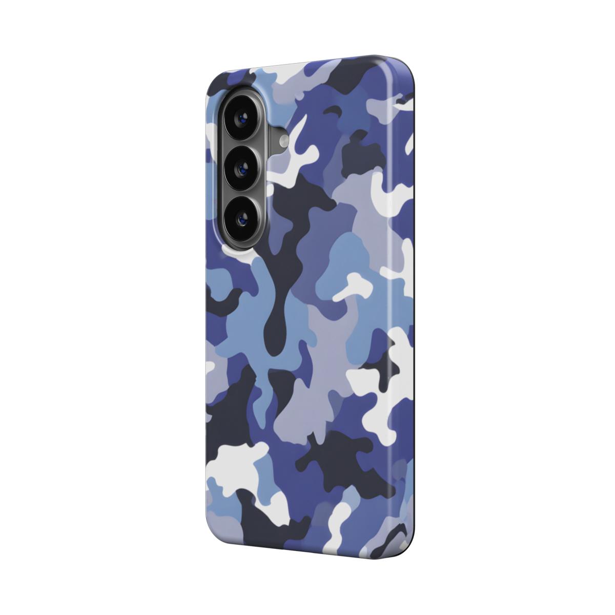 Magnetische Handyhülle Camouflage Navy Blue Design