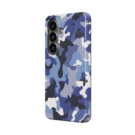 Magnetische Handyhülle Camouflage Navy Blue Design
