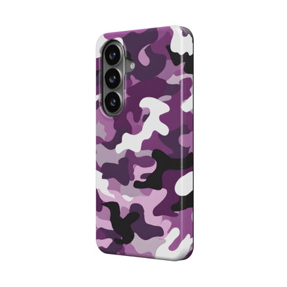 Magnetische Handyhülle Camouflage Purple Design
