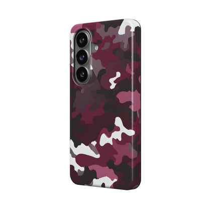 Magnetische Handyhülle Camouflage Burgundy Design