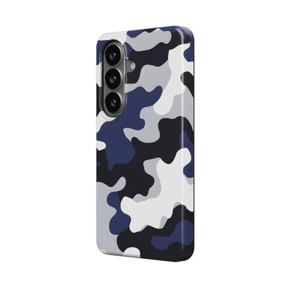 Magnetische Handyhülle Camouflage Blue Black Design