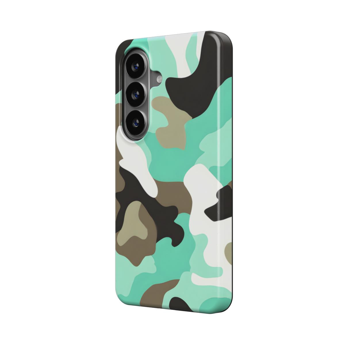 Magnetische Handyhülle Camouflage Mint Teal Design