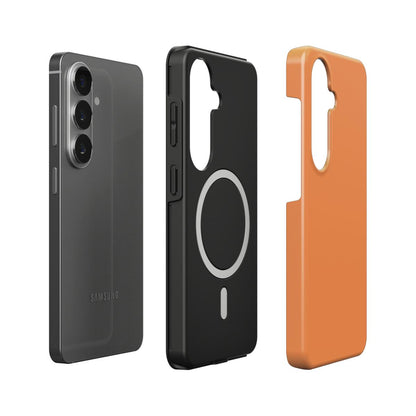 Stoßfeste Dual-Layer Handyhülle Seitenansicht Orange