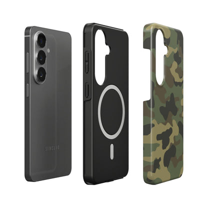 Stoßfeste Dual-Layer Handyhülle Seitenansicht Camouflage Army Green