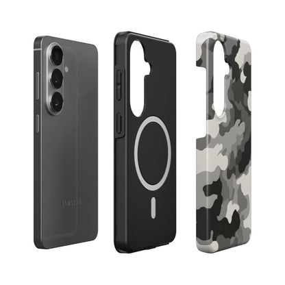 Stoßfeste Dual-Layer Handyhülle Seitenansicht Camouflage Urban Grey