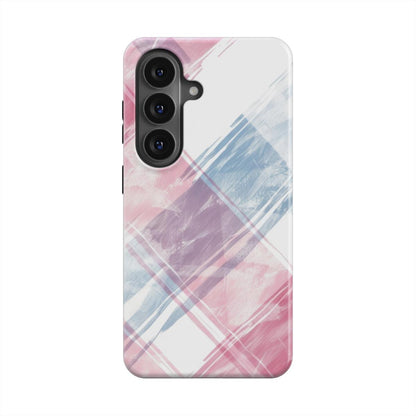 MagSafe Ringe Detailansicht Rosa Blau Karo Handyhülle