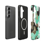 Magnetische Handyhülle – „Camouflage Mint Teal“