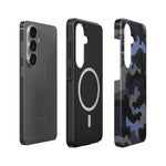 Magnetische Handyhülle – „Camouflage Black Blue“