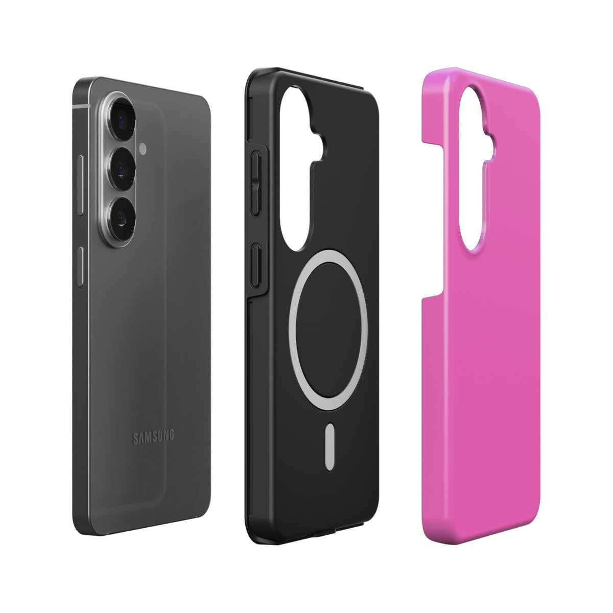 Stoßfeste Dual-Layer Handyhülle Seitenansicht Pink