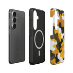 Magnetische Handyhülle – „Camouflage Yellow Black“