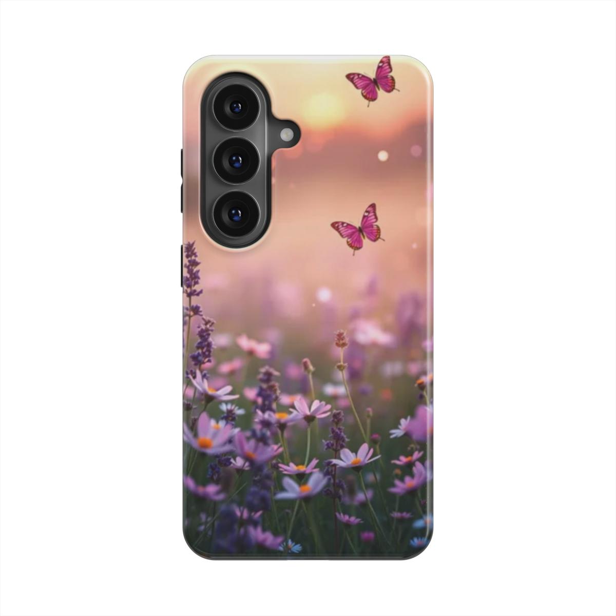 MagSafe Ringe Detailansicht Blumenwiese & Schmetterlinge Handyhülle