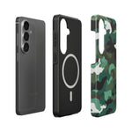Magnetische Handyhülle – „Camouflage Woodland Green“