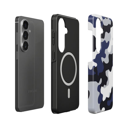 Stoßfeste Dual-Layer Handyhülle Seitenansicht Camouflage Blue Black
