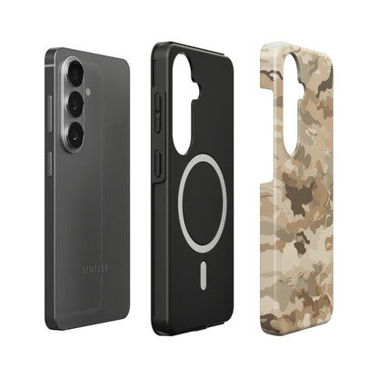 Stoßfeste Dual-Layer Handyhülle Seitenansicht Camouflage Desert Sand