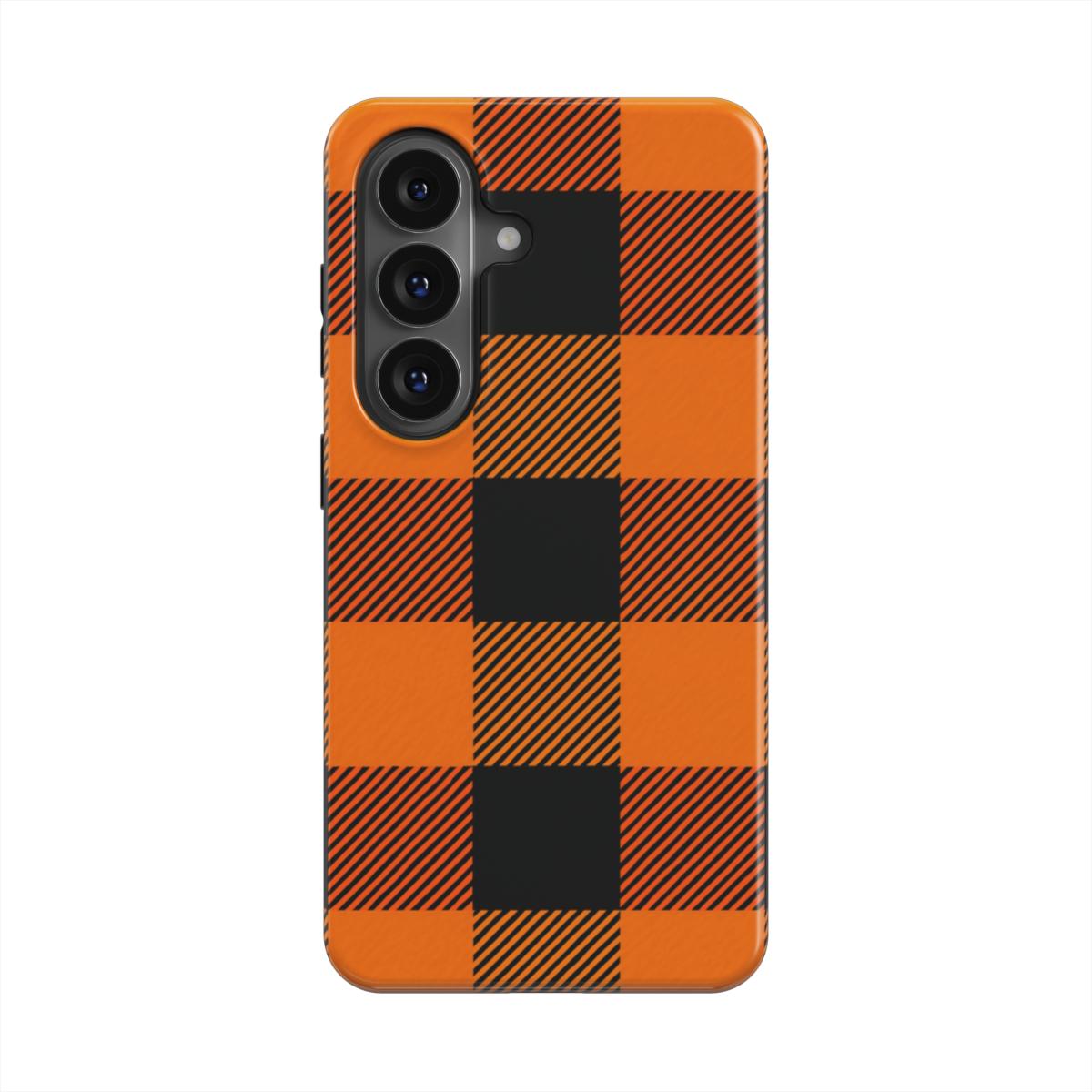 MagSafe Ringe Detailansicht Buffalo Plaid Orange Black Handyhülle