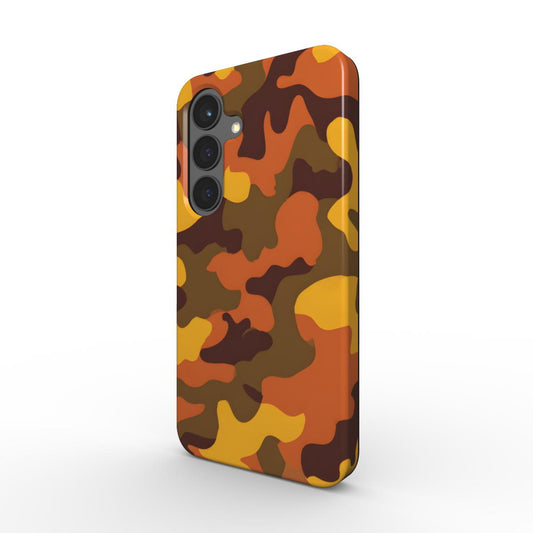 Stossfeste Handyhülle Camouflage Fire Orange Design Vorderansicht