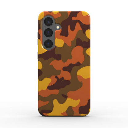 Detailansicht der stossfesten Dual-Layer Innenschale Camouflage Fire Orange