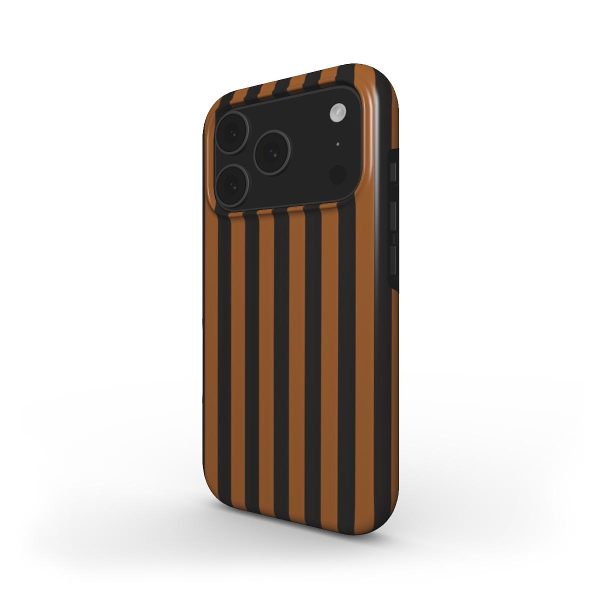 Stossfeste Handyhülle im Bernstein-Tiger Design - Seitenansicht
