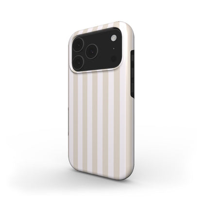 Stossfeste Handyhülle im Cappuccino-Beige Design - Seitenansicht
