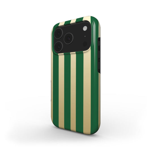 Stossfeste Handyhülle im Smaragd-Gold Design - Seitenansicht