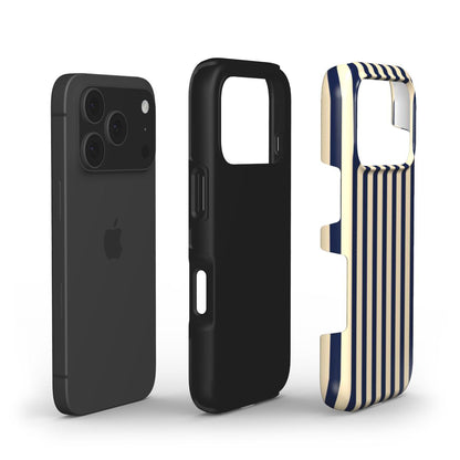 Detailansicht der Dual-Layer Technologie und des Marine-Beige Musters