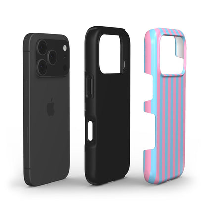 Detailansicht der Dual-Layer Technologie und des Kaugummi-Blau Musters