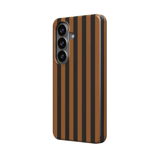 Magnetische Handyhülle im Bernstein-Tiger Design - Seitenansicht