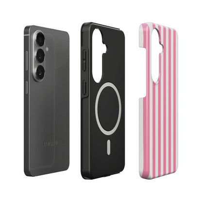 Detailansicht der magnetischen Kompatibilität und des Bonbon-Rosa Musters