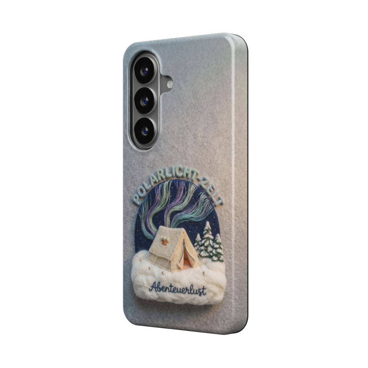 Magnetische Handyhülle Abenteuerlust für Samsung Smartphones Rückseite