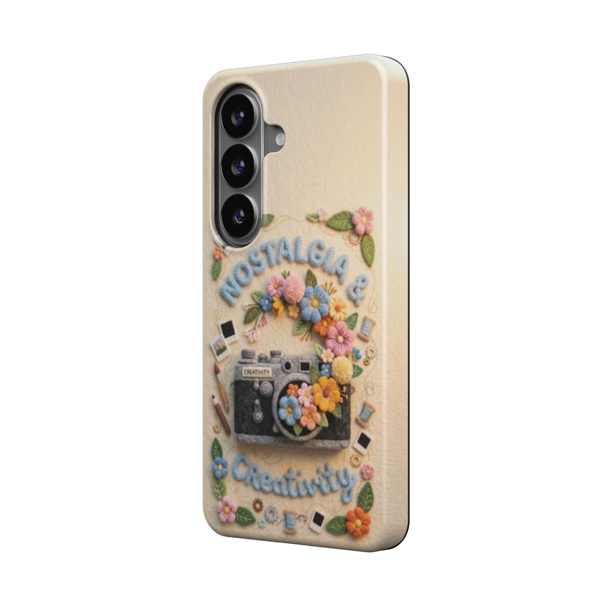 Magnetische Handyhülle Nostalgia & Creativity für Samsung Smartphones Rückseite