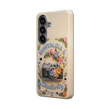 Magnetische Handyhülle Nostalgia & Creativity für Samsung Smartphones Rückseite