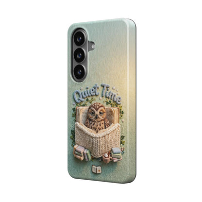 Magnetische Handyhülle Quiet Time Owl für Samsung Smartphones Rückseite