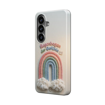 Magnetische Handyhülle Regenbogen der Gefühle für Samsung Smartphones Rückseite
