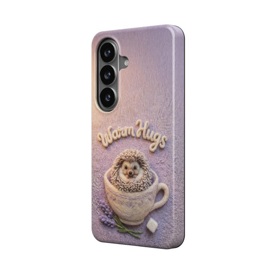 Magnetische Handyhülle Warm Hugs Igel für Samsung Smartphones Rückseite