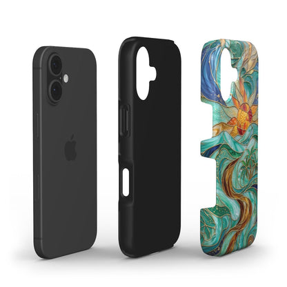Stoßfeste Handyhülle Tropische Sonne – Lumina Mosaik Edition – Dual Layer Aufbau – TPU Kern und Polycarbonat Außenschale